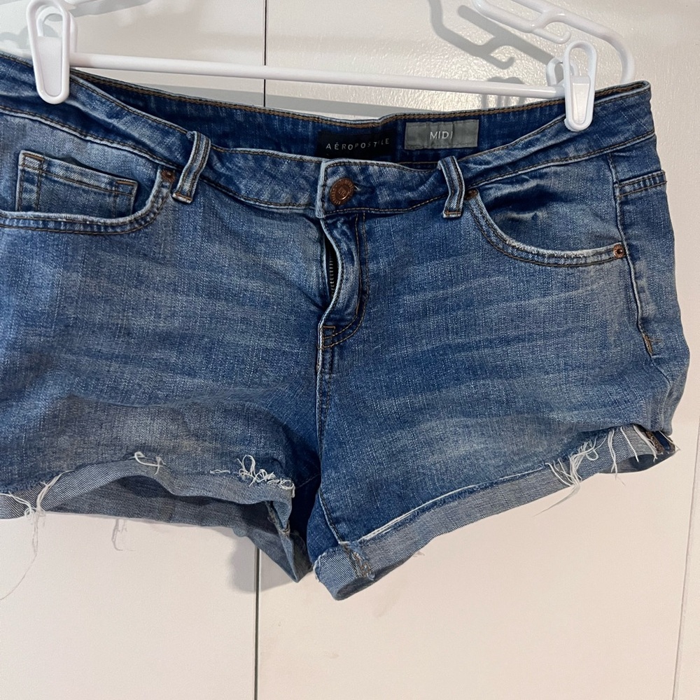 Aeropostale blue jean Midi Shorts